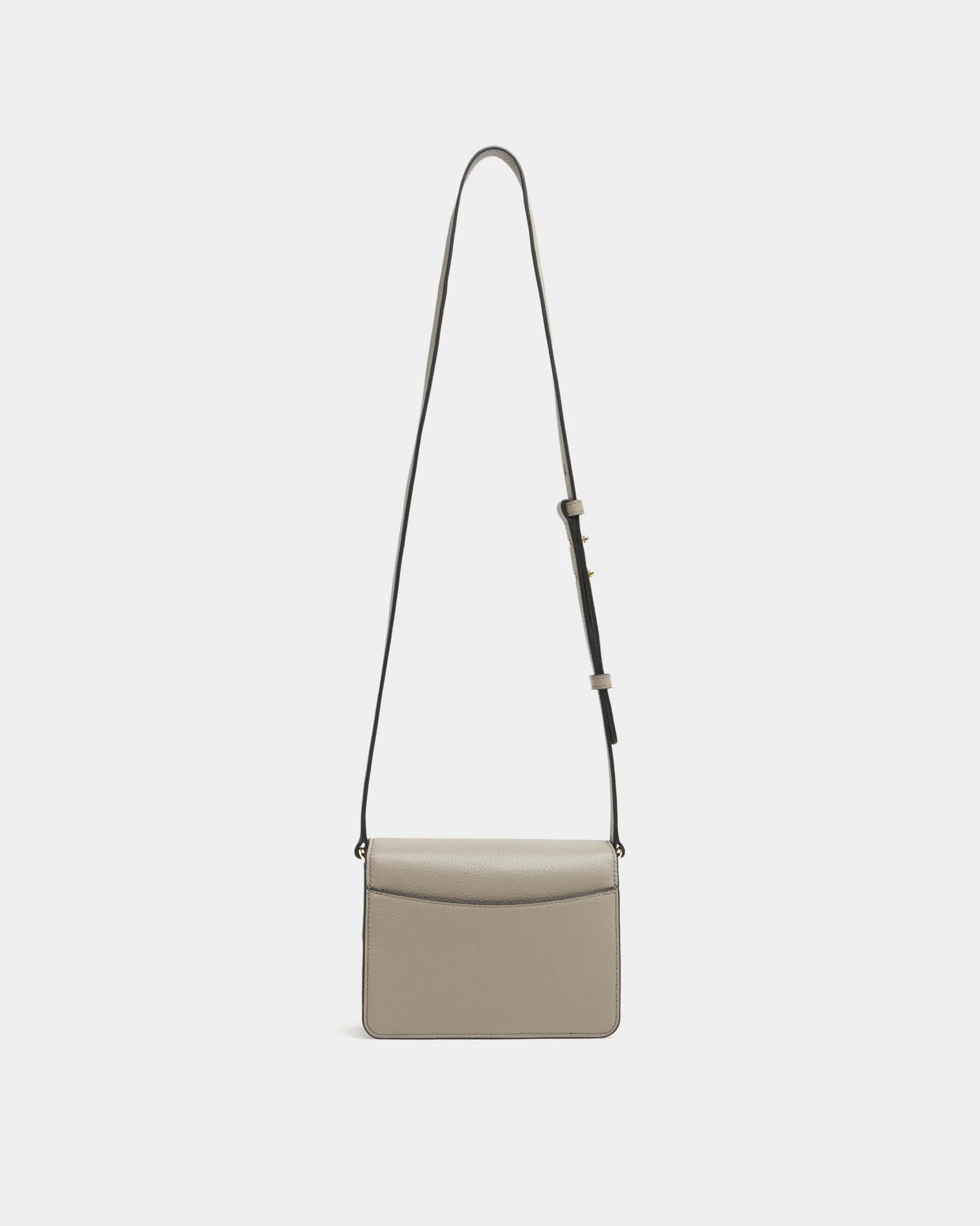 Small Crossbody Bag In Taupe Grained Leather - Bally Global
